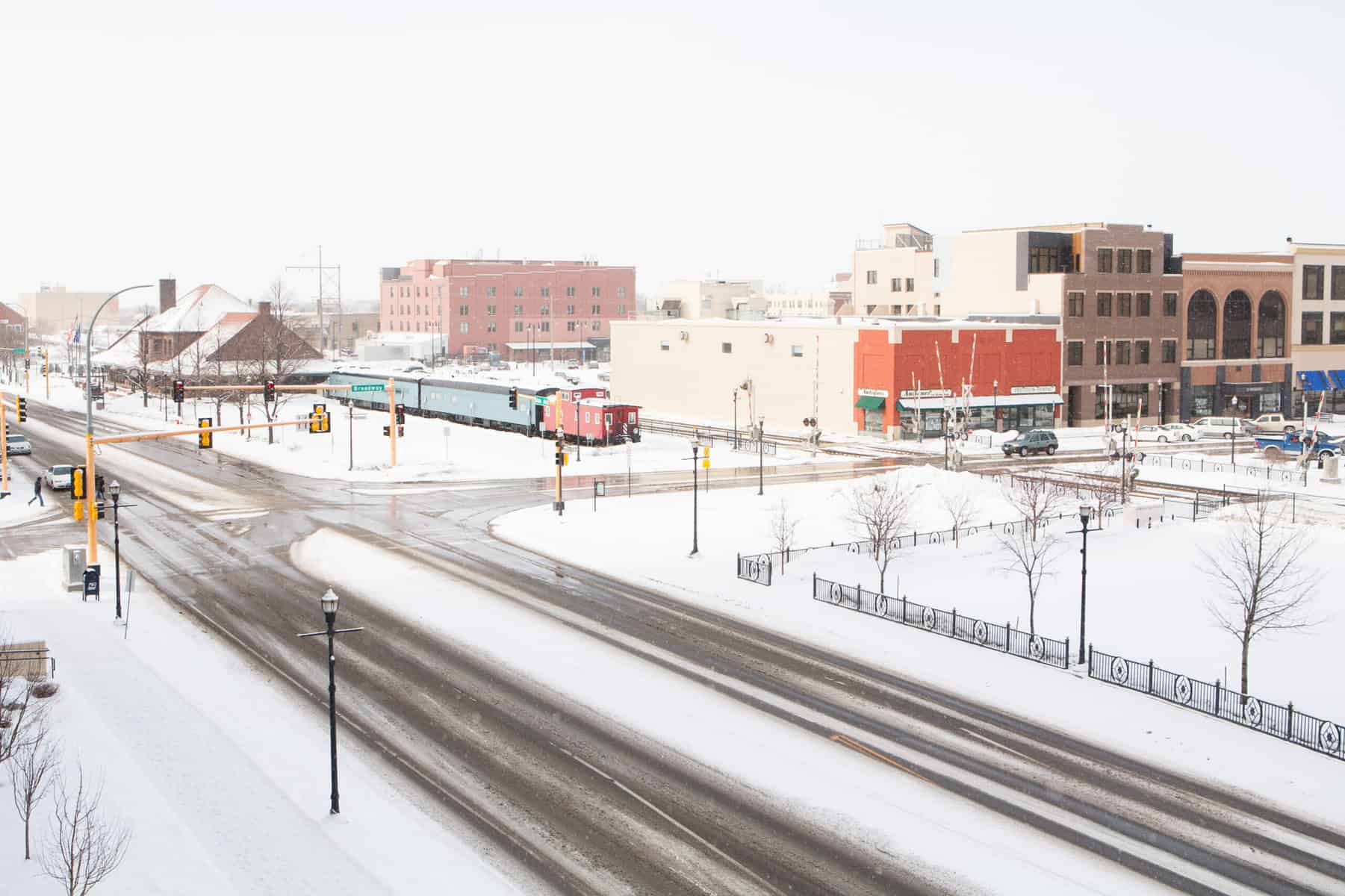 A snowstorm in Fargo, North Dakota