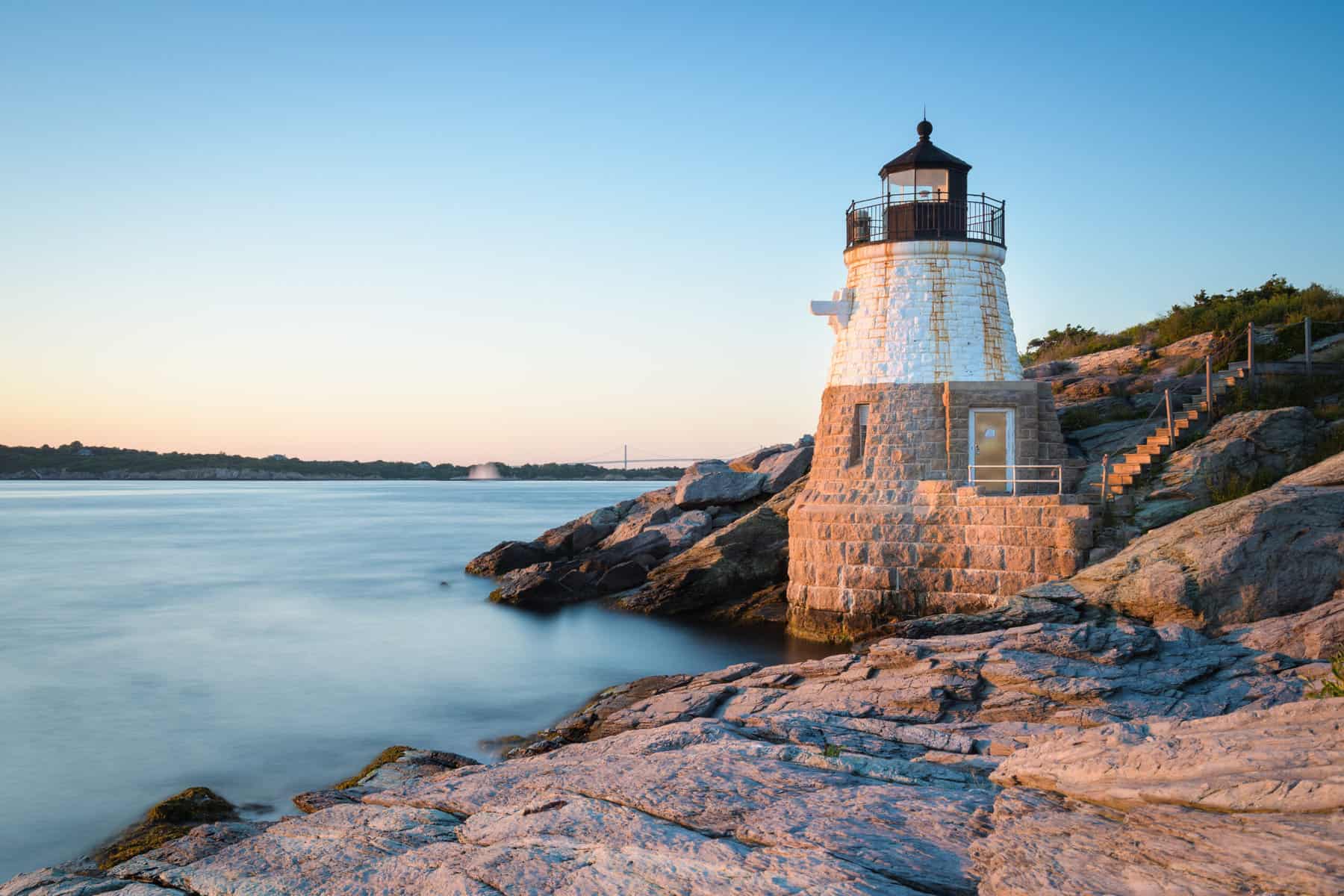 Sunset at Castle Hill Lighthouse in Newport, Rhode Island